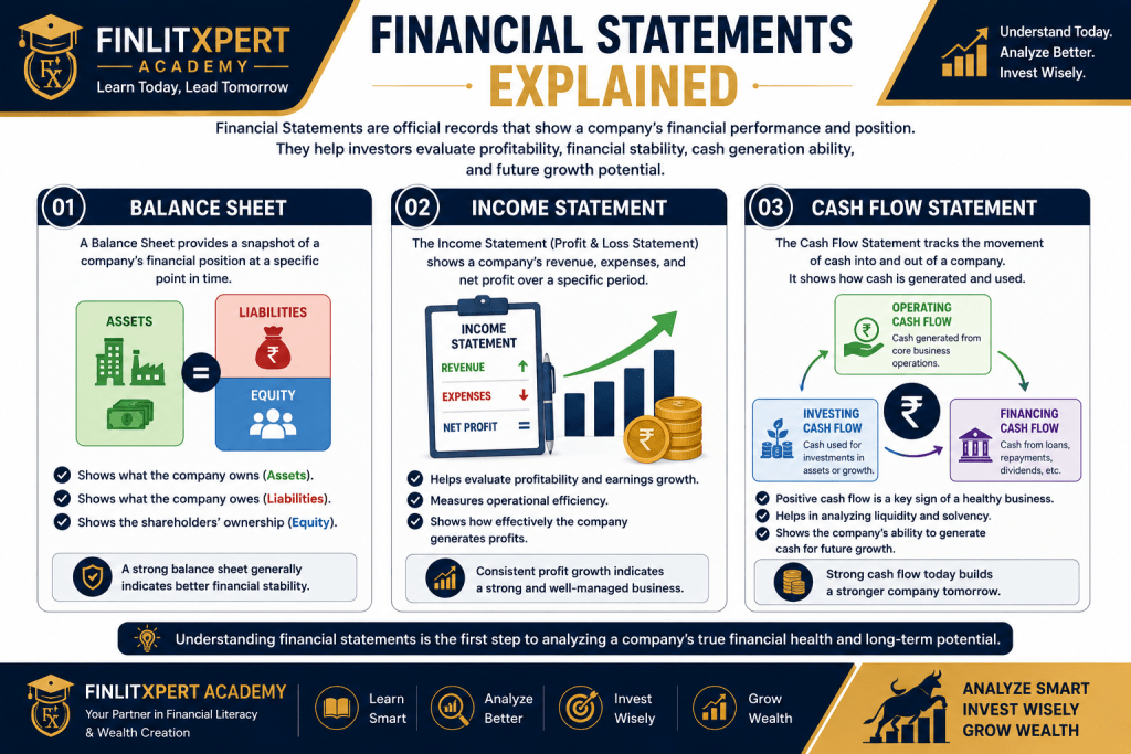 Financial Statements including Balance Sheet, Income Statement and Cash Flow Statement | FINLITXPERT Academy