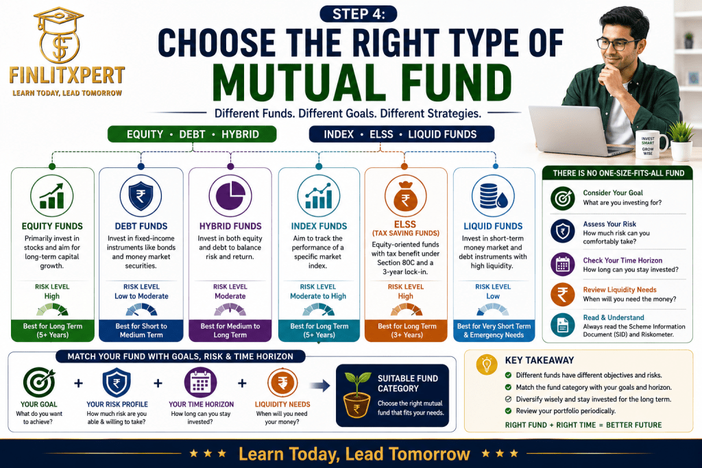Choose the Right Type of Mutual Fund Based on Financial Goals, Risk and Investment Horizon