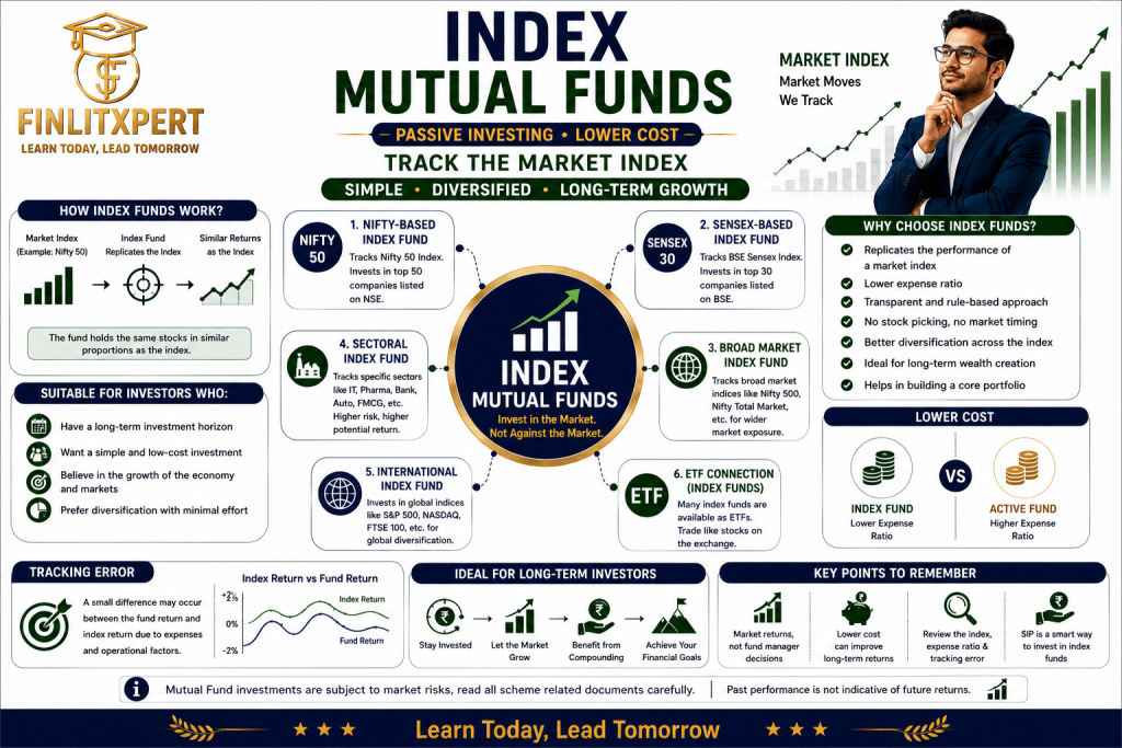 Index Mutual Funds for Passive Investing and Long-Term Wealth Creation
