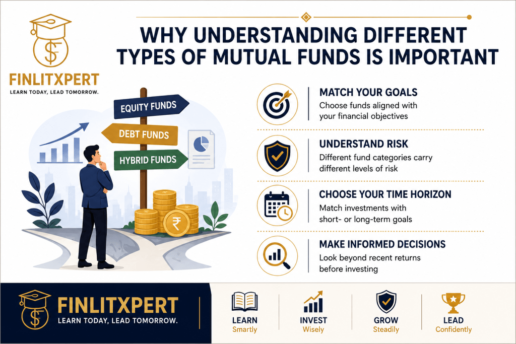 Why understanding different types of mutual funds is important for matching financial goals, risk tolerance and investment horizon