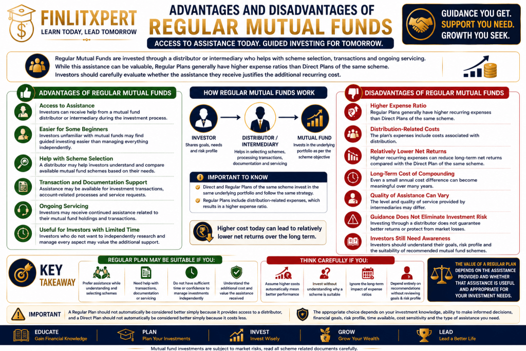 Advantages and disadvantages of Regular Mutual Funds for investors – FINLITXPERT